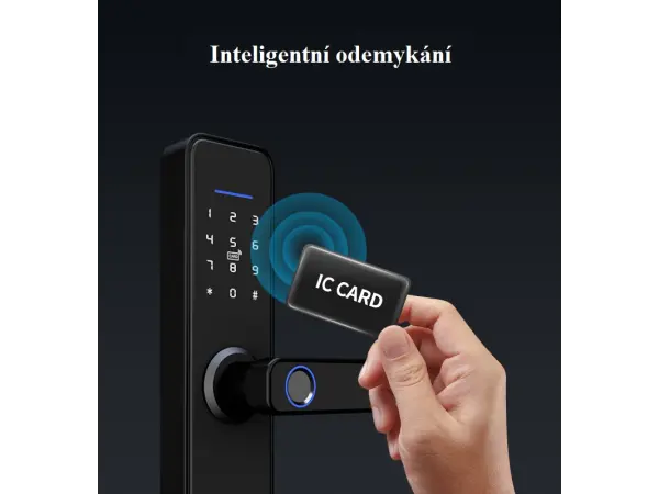 wifi inteligentni zamek tuya pst-x5 s klavesnici a otiskem prstu + zamek 5050, android/ios