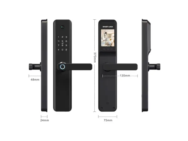 tuya smart dverni zamek s intercomem cteckou otisku prstu, s kamerou 1,3mp pst-k1 pro max