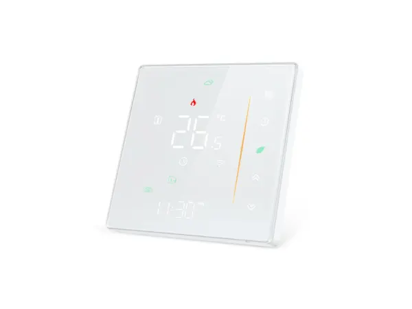 digitalni programovatelny pokojovy inteligentni termostat 006gcw pro ovladani plynoveho kotle nebo bojleru tuya  bily