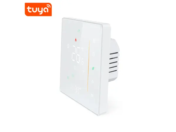 digitalni programovatelny pokojovy inteligentni termostat 006gcw pro ovladani plynoveho kotle nebo bojleru tuya  bily