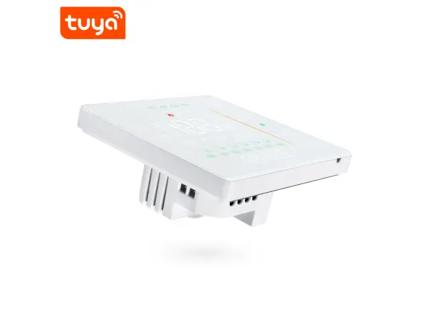 digitalni programovatelny pokojovy inteligentni termostat 006gcw pro ovladani plynoveho kotle nebo bojleru tuya  bily