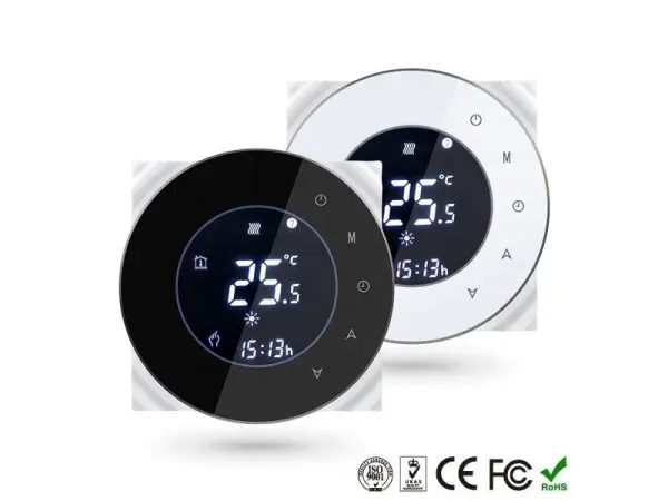 digitalni pokojovy termostat pst-6000-wifi system pro plynovy kotel a boiler tuya  bily