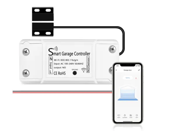tuya wifi spinac inteligentnich garazovych vrat, bezdratove dalkove ovladani, casovani, inteligentni garazovy otvirac 220v