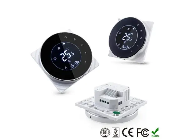 digitalni pokojovy termostat pst-6000-wifi system pro plynovy kotel a boiler tuya cerny