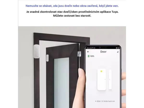 tuya smart wifi - magneticky dverni a okenni senzor+snimac vibraci