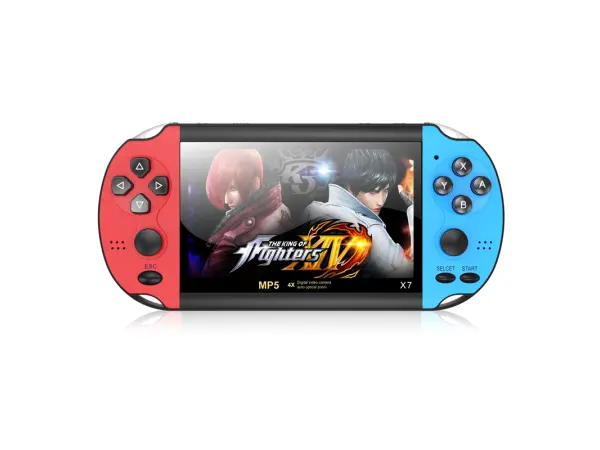 prenosna herni konzole x7 plus 5.1 lcd, 8gb, 10 000 vestavenych her, cervena