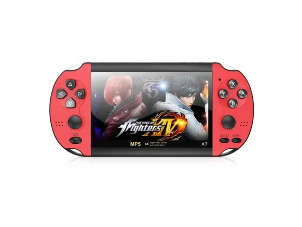prenosna herni konzole x7 plus 5.1 lcd, 8gb, 10 000 vestavenych her, cervena