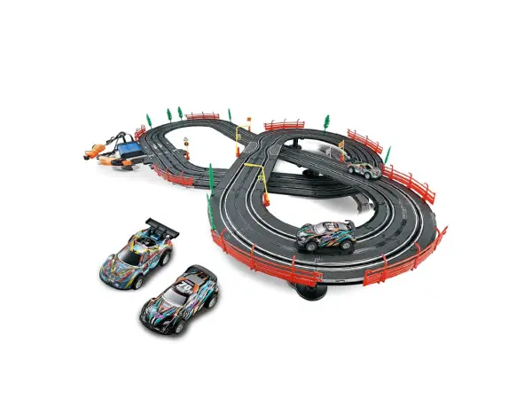detska autodraha top turbo a51-7b rally 3v1, delka 486 cm