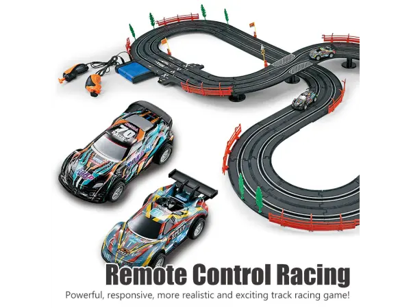 detska autodraha top turbo a51-7b rally 3v1, delka 486 cm