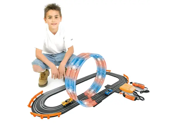detska autodraha top turbo a65-1b se svetelnym lopingem (1:43) 2v1, delka 295 cm