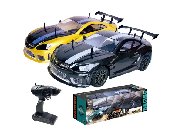 rc model j601-8 luxusniho sportovniho vozu 1:10 s vysokou rychlosti - cerny