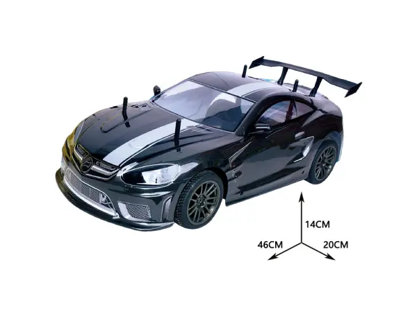 rc model j601-8 luxusniho sportovniho vozu 1:10 s vysokou rychlosti - cerny