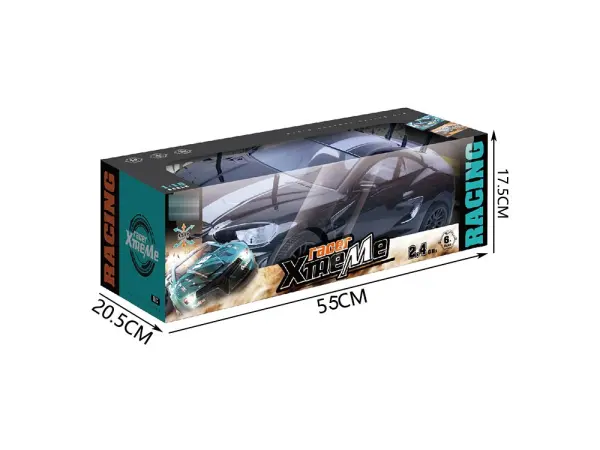 rc model j601-8 luxusniho sportovniho vozu 1:10 s vysokou rychlosti - cerny