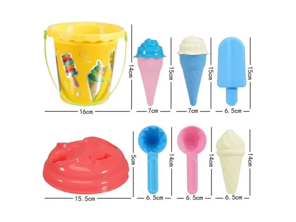 plazovy pohar zmrzlinovych snu: sada l902-4 hracek do pisku ve stylu fast food