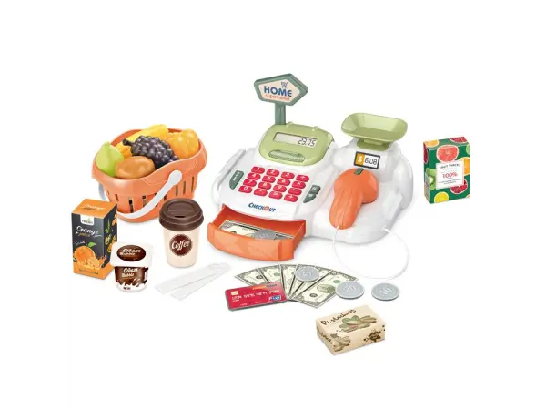 detska pokladna 668-115 se skenerem a kalkulackou � supermarket set 36 ks