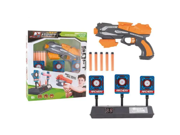 shoot game 999-3: elektronicke bodovaci terce a pistole na mekke kulky