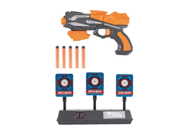 shoot game 999-3: elektronicke bodovaci terce a pistole na mekke kulky