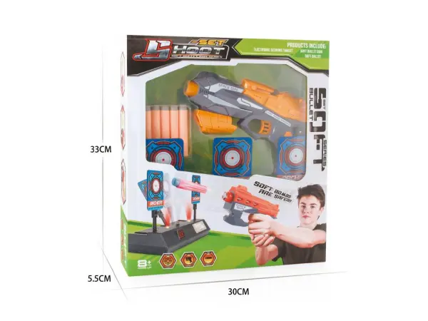 shoot game 999-3: elektronicke bodovaci terce a pistole na mekke kulky