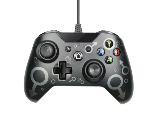 kabelovy herni ovladac (gamepad) pro pc v designu xbox - cerny