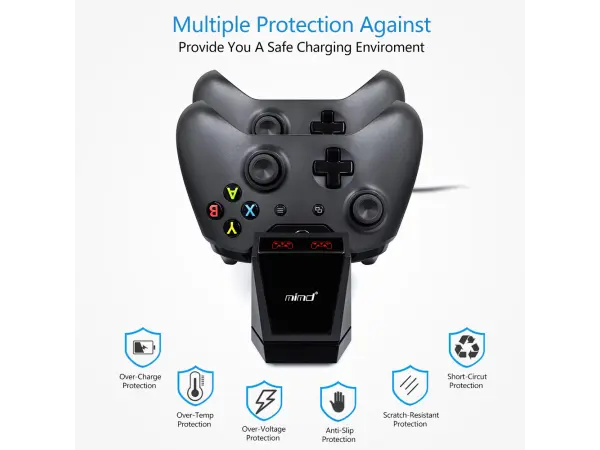 xone nabijeci stanice m xone  imd-428 pro 2 ovladace + 2x baterie pro xbox one - black