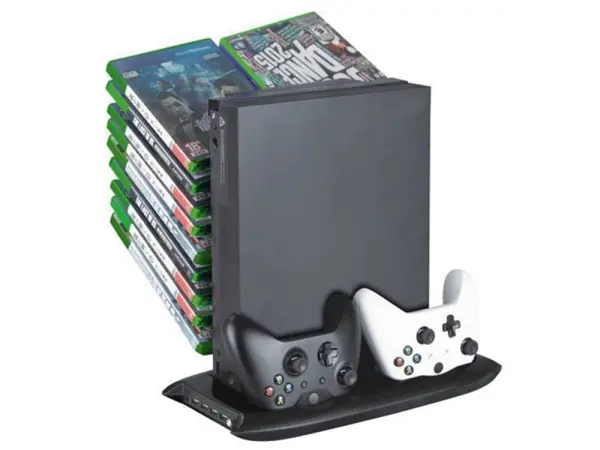 multifunkcni nabijeci stojan syy-xonex-02-2 s aktivnim chladicim 4x usb pro xbox one x (xone)
