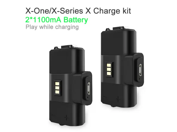 2x baterie snd-2029 pro gamepad xbox series x / xbox one