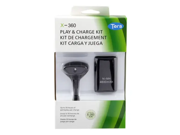 volna bn-007-3 1x baterie 4800mah xbox 360 + nabijeci kabel cerna (x360)