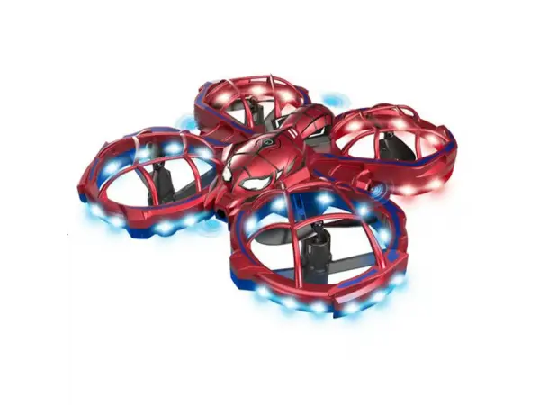 rc minidron lh-x91 spider s ovladanim gesty a naramkovym ovladacem | snimac prekazek | led osvetleni | dron pro zacatecniky - cerveny