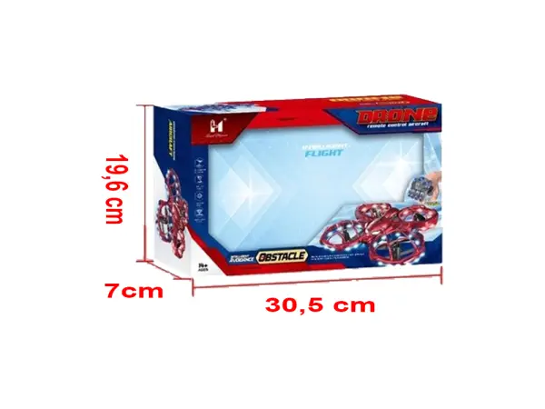 rc minidron lh-x91 spider s ovladanim gesty a naramkovym ovladacem | snimac prekazek | led osvetleni | dron pro zacatecniky - cerveny