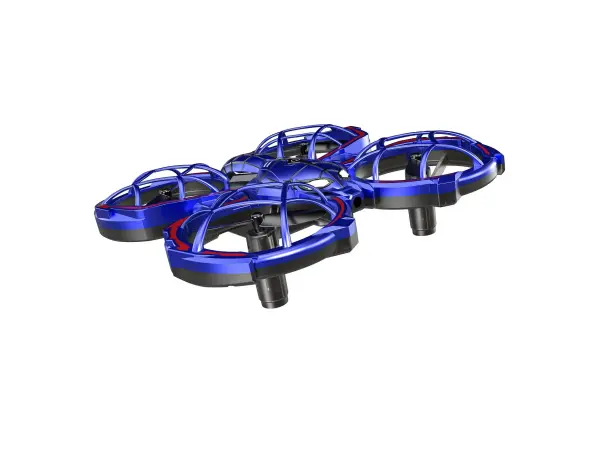 rc minidron lh-x91 s gesto ovladanim a naramkovym ovladacem | snimac prekazek | led osvetleni | dron pro zacatecniky - modry