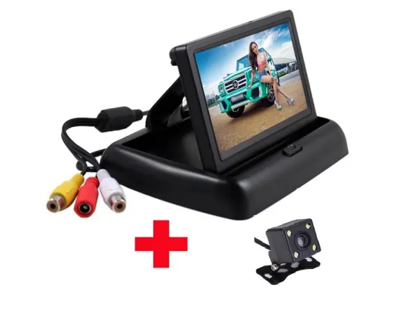 parkovaci set lcd 4,3" sklopny + kamera 4 led