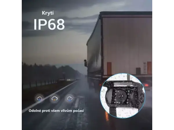 wifi parkovaci set truck a4008, 2x 18led kamera s lcd 7" splitscreen monitorem