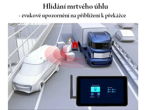 wifi parkovaci set truck a3998, dotykovy lcd 7" se solarni kamerou s magnetem