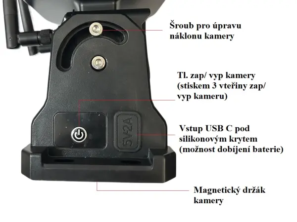 wifi parkovaci set truck a3485 ips monitor 7" se solarni bezdratovou kamerou s magnetem