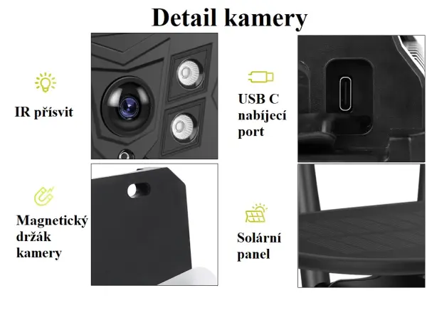 wifi parkovaci set truck a3485 ips monitor 7" se solarni bezdratovou kamerou s magnetem