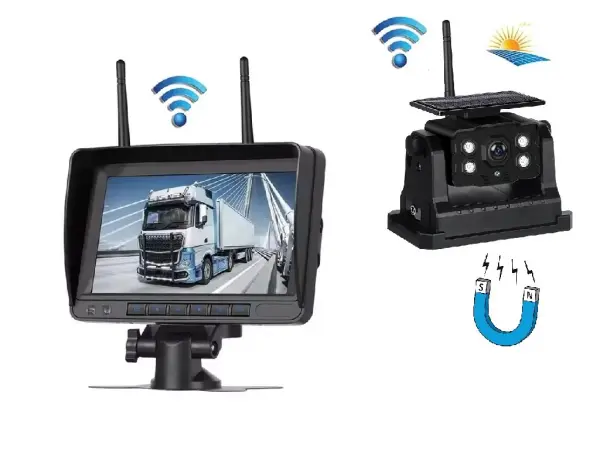 wifi parkovaci set truck a3485 ips monitor 7" se solarni bezdratovou kamerou s magnetem