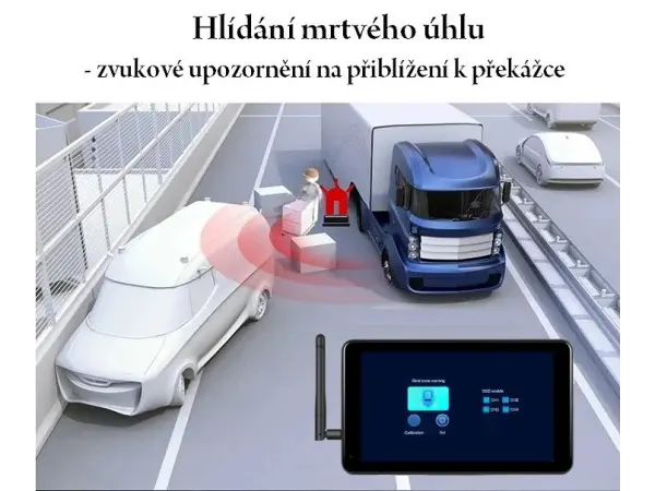 wifi parkovaci set truck a3999, dotykovy lcd 7" splitscreen, 2x solarni kamera s magnetem