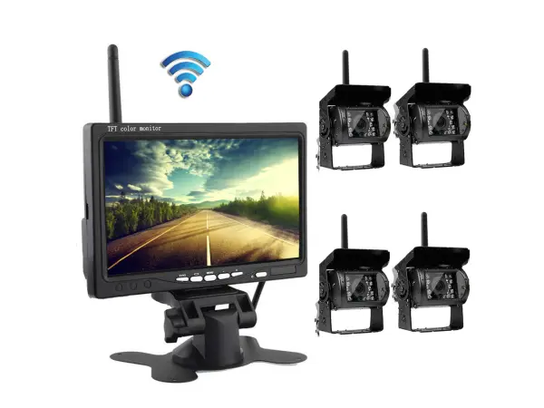 wifi parkovaci set truck c0054, 4x 18led kamera s lcd 7" monitorem