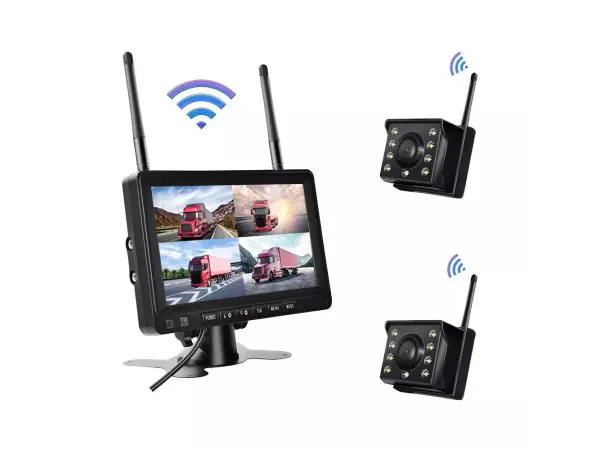 wifi parkovaci set truck z2091 2 wifi kamery + 7" lcd split, wifi dosah az 50m