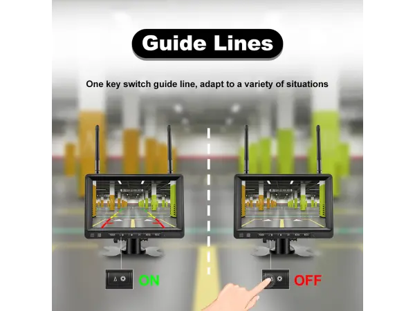 wifi parkovaci set truck z2091 2 wifi kamery + 7" lcd split, wifi dosah az 50m