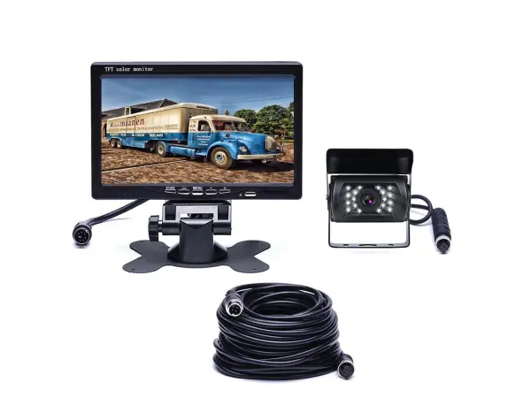 parkovaci system truck k0203-ahd,18ir led kamera s 7" lcd displejem na palubku 20m 4pin kabel