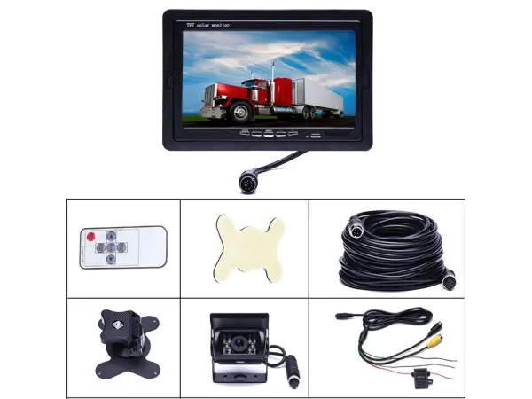 parkovaci system truck k0203-ahd,18ir led kamera s 7" lcd displejem na palubku 20m 4pin kabel