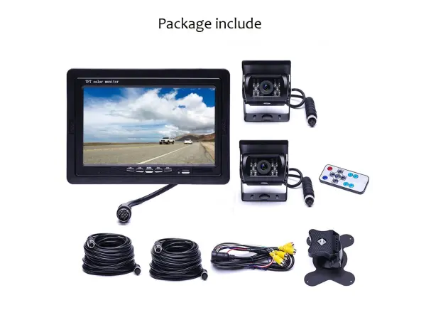 parkovaci system truck l0210, 2x18ir led cctv kamera s 7" lcd split displejem