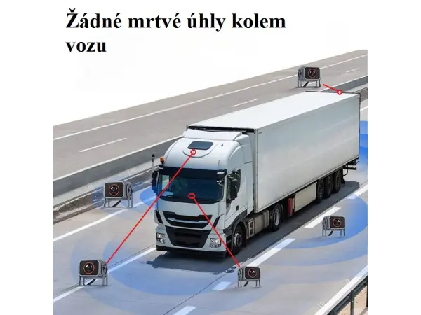 parkovaci set truck a3696, 10,1" hd displej + 5x parkovaci kamera