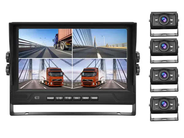 parkovaci system ahd truck a3153, 4x kamera, 9" lcd split displejem s nahravanim