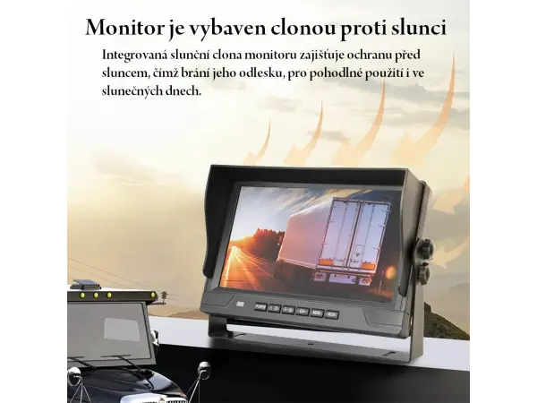parkovaci system ahd truck a3153, 4x kamera, 9" lcd split displejem s nahravanim