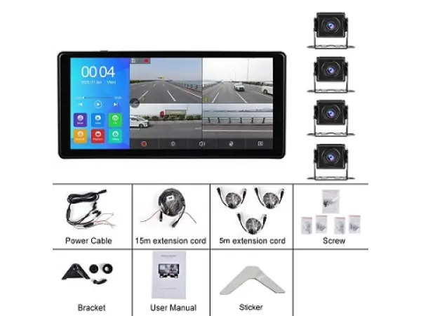 parkovaci system truck a3209 bus 10,36 lcd ahd 4ch split screen bt fm  9v 36v s nahravanim
