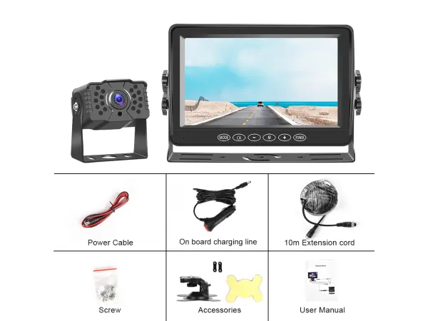 parkovaci set truck a3002-ahd, 7" hd display s jednou zadni kamerou