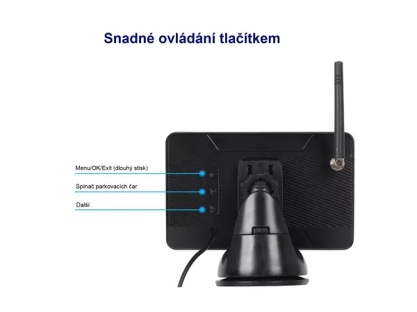 wifi parkovaci set a3507, 5" hd display s jednou zadni kamerou