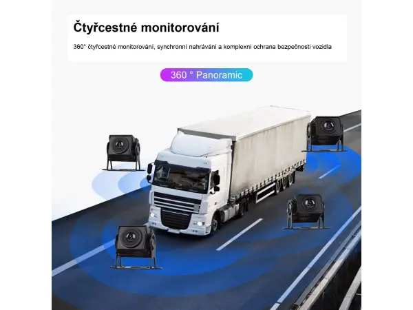 parkovaci set truck a3374, 10,36" hd displej + 4x zadni kamera pro android auto